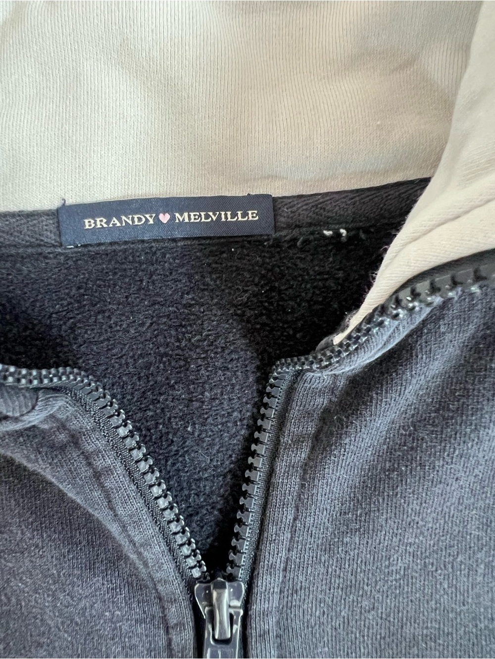 Brandy Melville Oversized Navy Blue Chicago Quarter-Zip Pullover - Picture 3 of 10